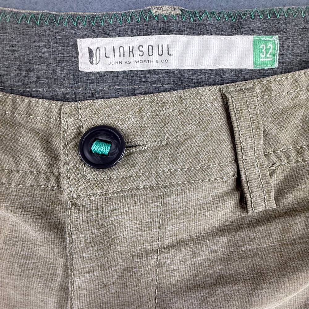 Linksoul Shorts Mens 32 Tan Boardwalker Hybrid Golf Walk Shorts Stretch - Picture 5 of 12